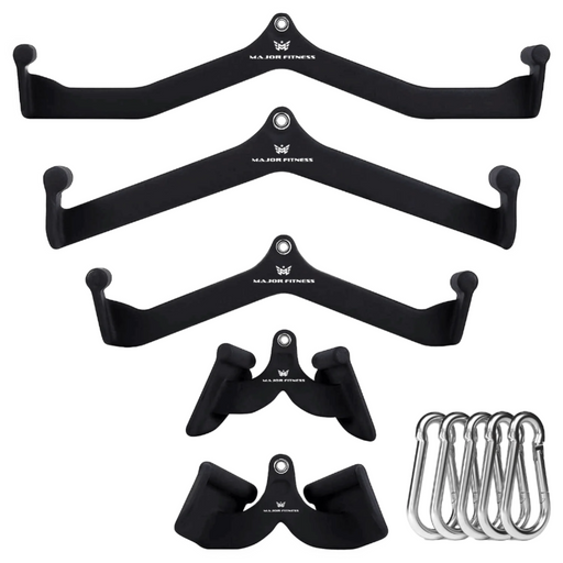 Major Fitness 5PCS Cable Lat Pull Down Bar Combo Set