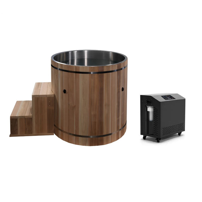 Stainless Steel Barrel Cold Plunge With Chiller