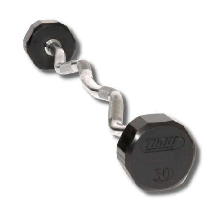 Troy Barbell 12-Sided Rubber Barbell Set with Rack - COMMPAC-110