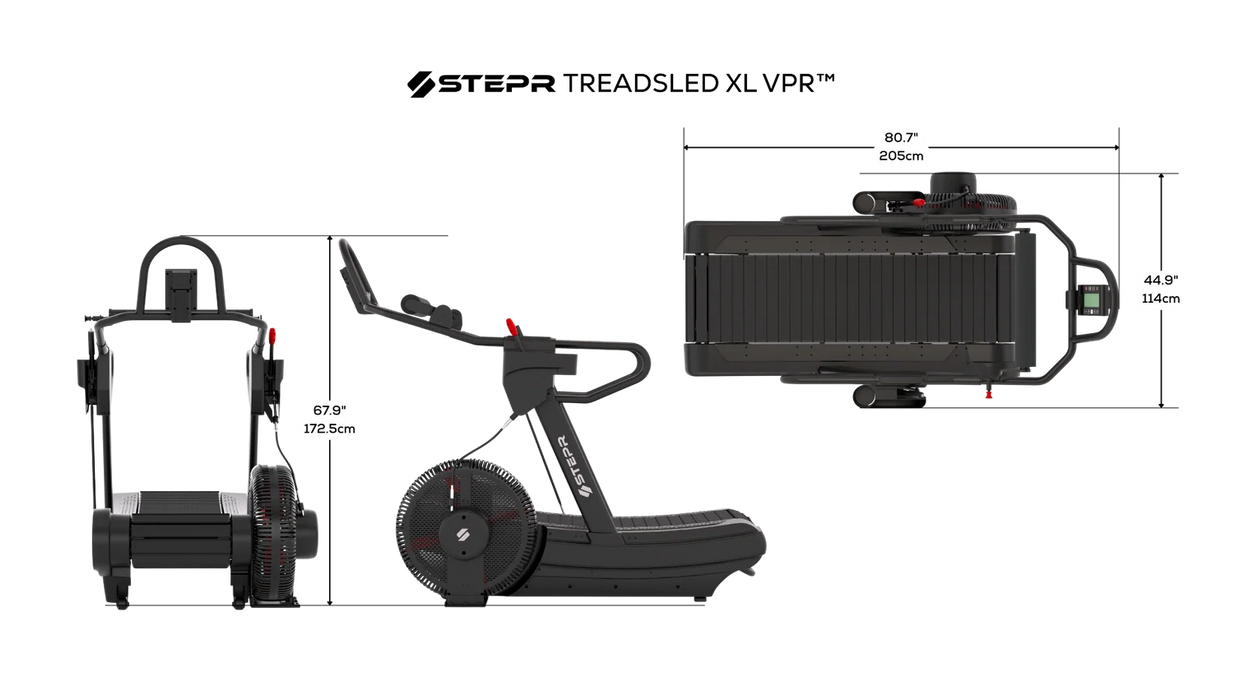 STEPR VPR Treadsled XL - Manual Curved Treadmill