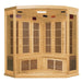 3-Person Corner FAR Infrared Sauna Carbon Low EMF MX-K356-01 Interior