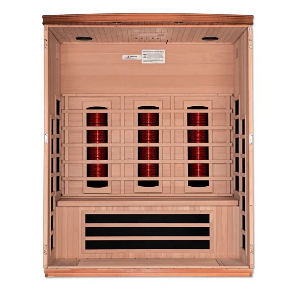 3-Person Low EMF FAR Infrared Sauna made with Canadian Hemlock Interior