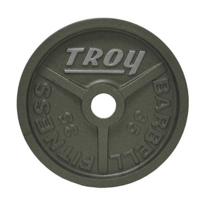 35lb Gray Wide Flange Premium Machined Olympic Plate Troy Barbell