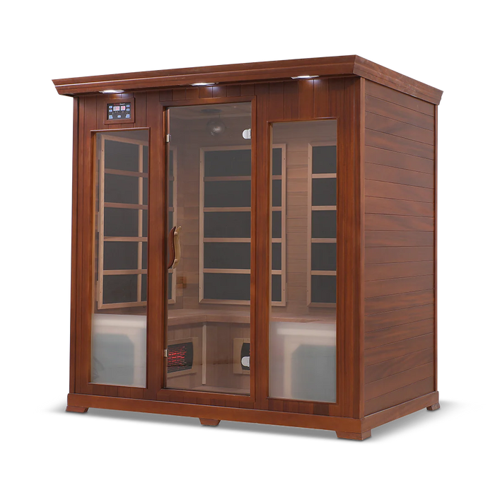 4-Person FAR Infrared Sauna Cedar Front by Healthsmart
