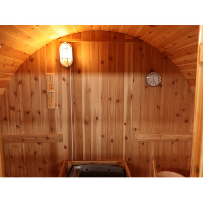 Barrel Sauna Inside View