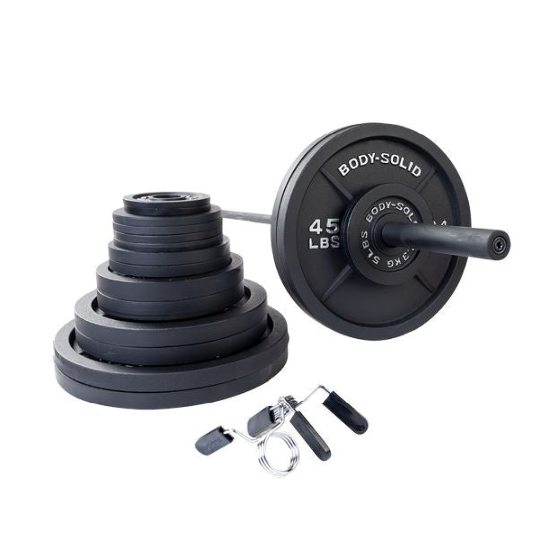Body Solid Olympic Weight Plate Sets With Barbell For Sale — Select Fitness