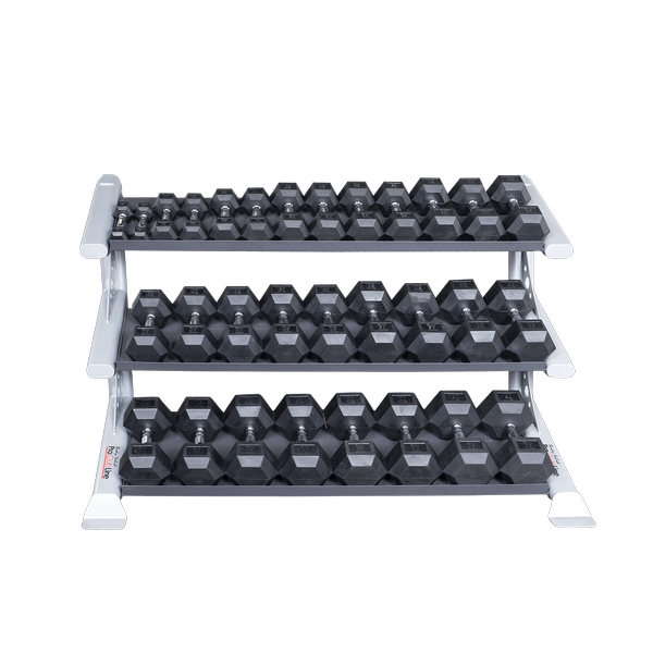 Body Solid Pro Clubline SDKR1000DB 3-tier Dumbbell Rack