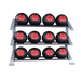 Body Solid Pro Clubline SDKR1000MB 3 Tier Medicine Ball Rack