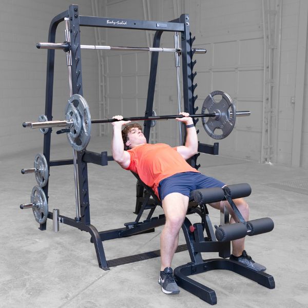 Body-Solid GS348BP4B Series Smith Machine Home Gym Bundle