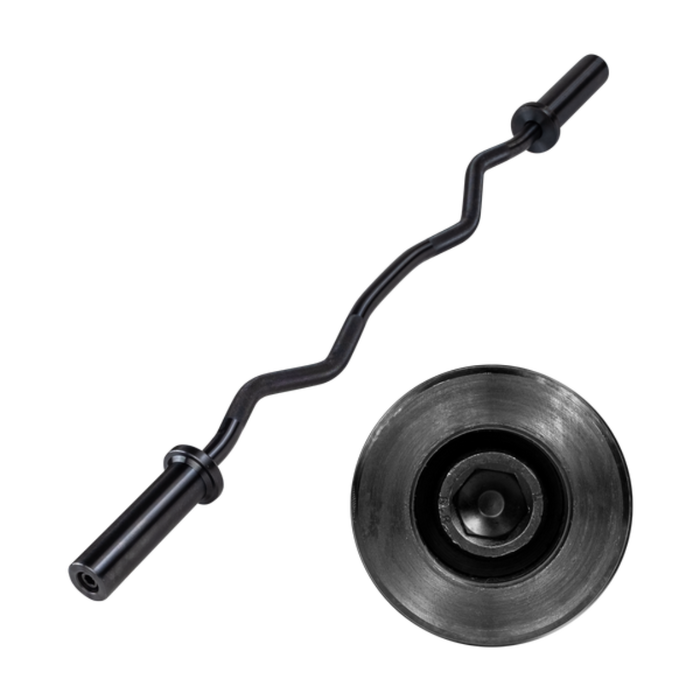 Body Solid Tools 47" OB47B Black Olympic Ez Curl Bar