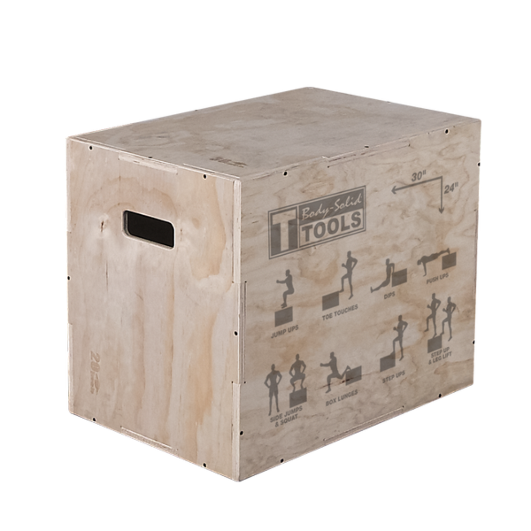 Body Solid Tools BSTWPBOX 3-in-1 Wooden Plyo Box — Select Fitness