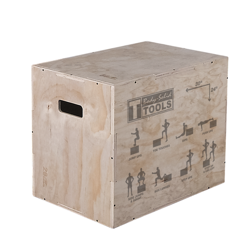 Body Solid Tools BSTWPBOX 3-in-1 Wooden Plyo Box