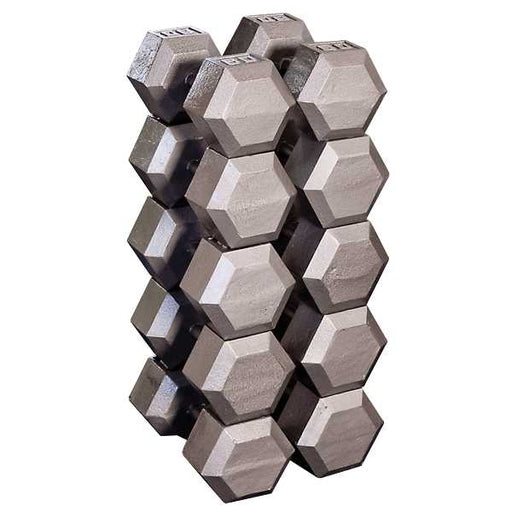 Body-Solid Tools Hex Dumbbells Detailed View Weight