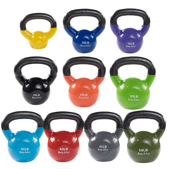 Body Solid Tools KBV Vinyl Coated Kettlebells