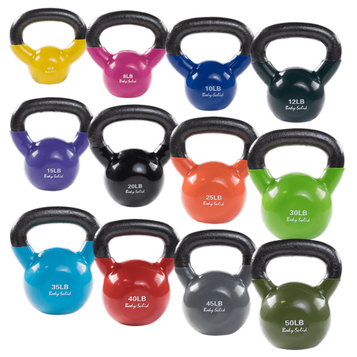 Body Solid Tools KBV Vinyl Coated KettlebellsBody Solid Tools KBV Vinyl Coated Kettlebells