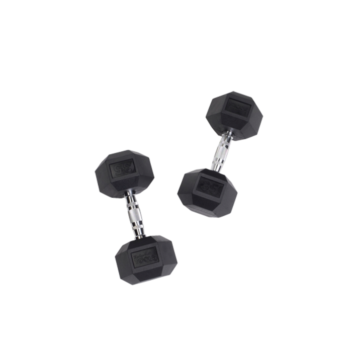 Body Solid Tools SDR Rubber Hex Dumbbells