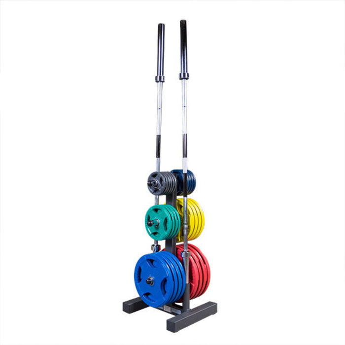 Body Solid WT46 Olympic Plate Tree & Bar Holder