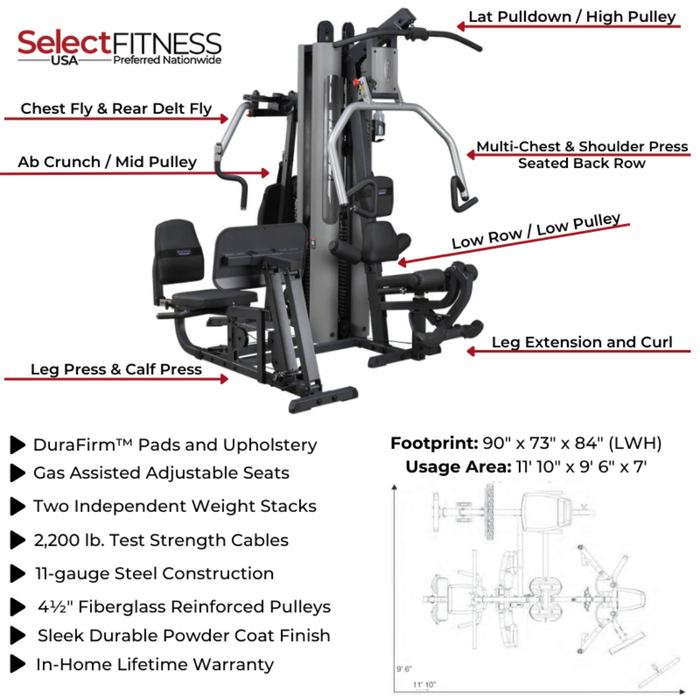 Body Solid G9S/G9B Two Stack Gym - Main Image