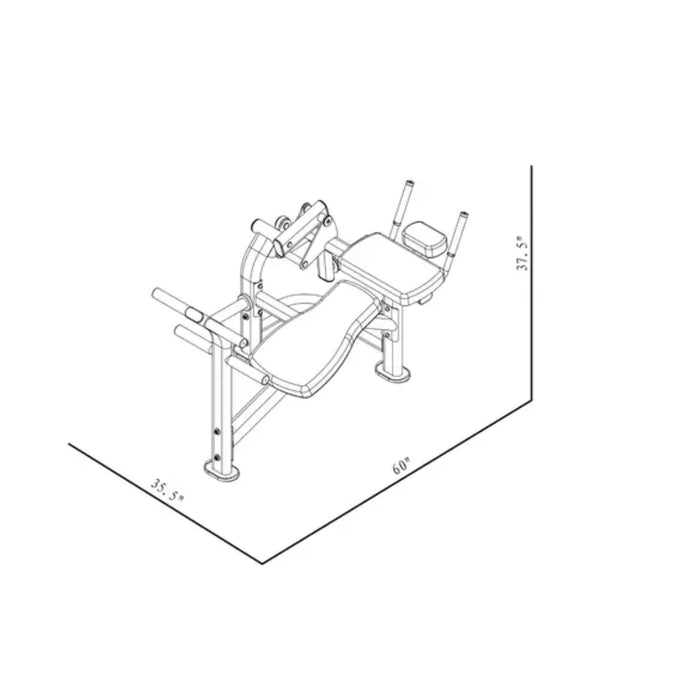 BodyKore G208 Ab Bench Dimensions