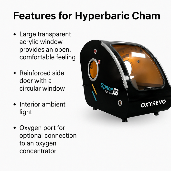 OxyRevo Space60 1.5 - 2.0ATA Hard Shell Sitting Hyperbaric Chamber