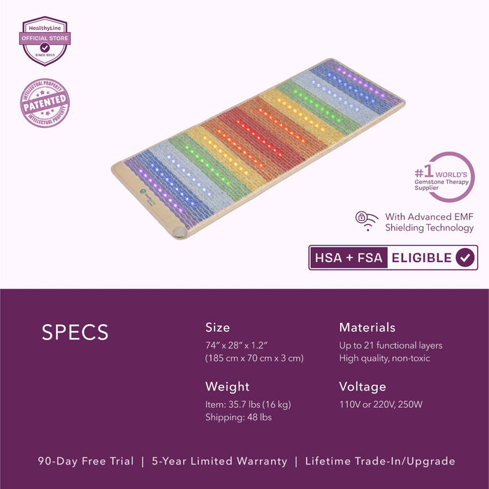 Crystal Infused Chakra Mat Rainbow Series HealthyLine