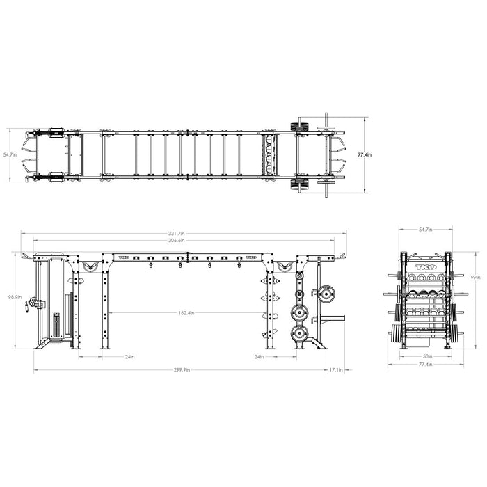 Half Rack w/ 14' Bridge DAP-2