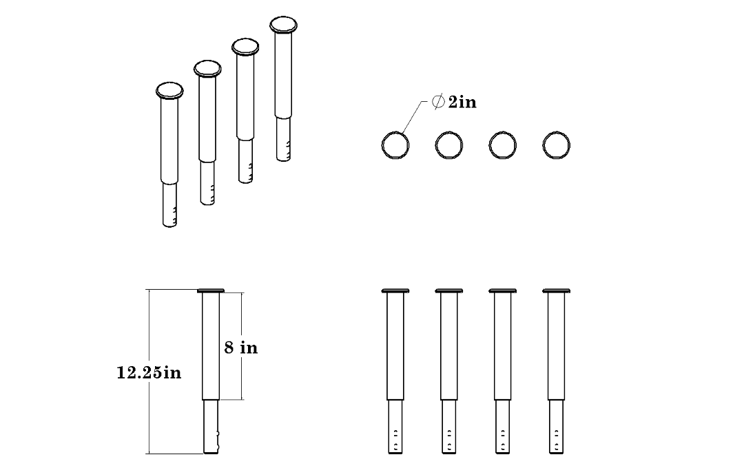 Defiant Strength Band Pegs - Set of 4