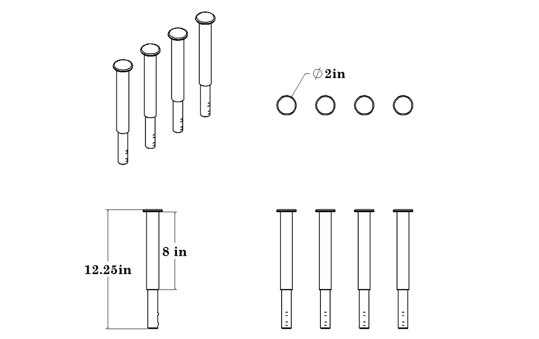 Defiant Strength Band Pegs - Set of 4