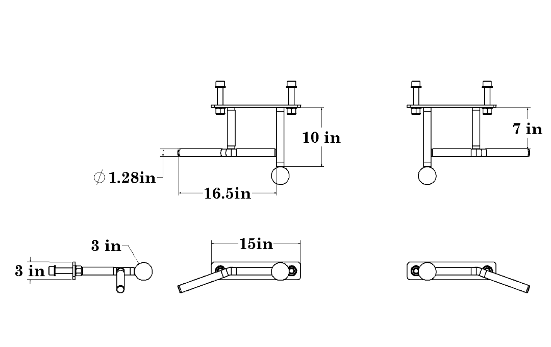 Defiant Strength 3N1 Pullup Bar for Connector