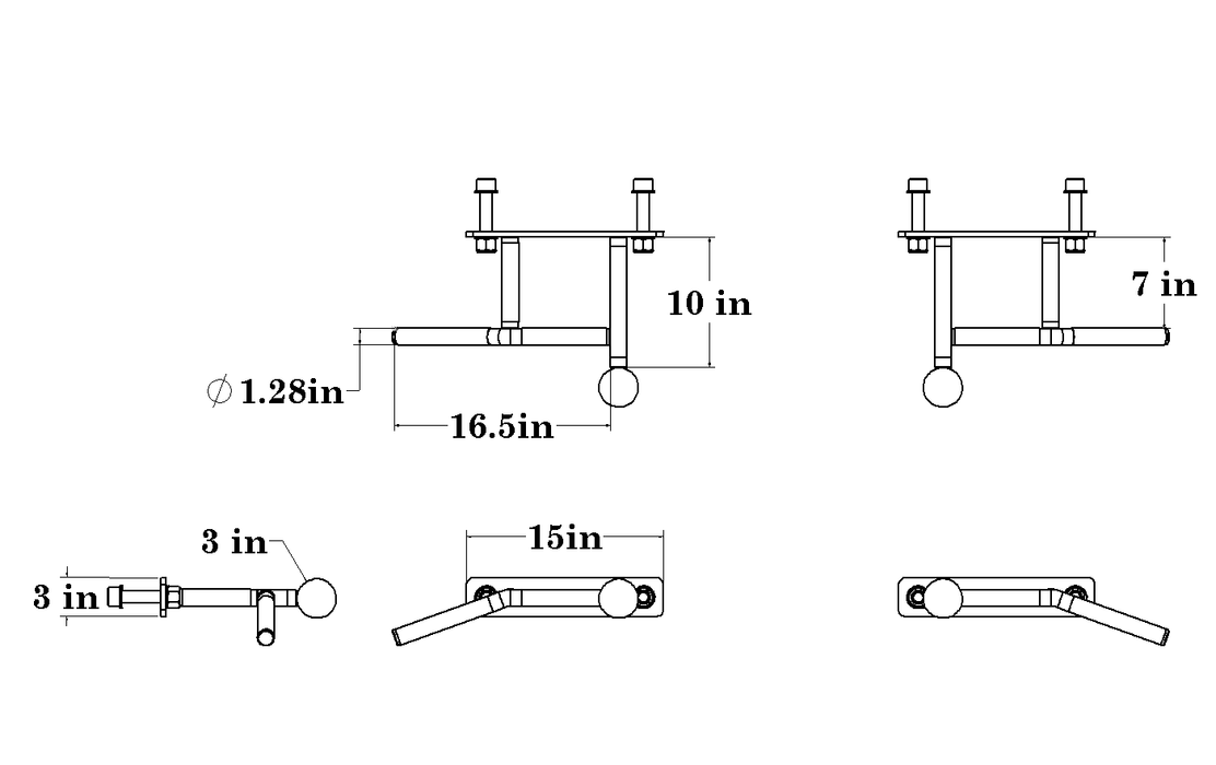 Defiant Strength 3N1 Pullup Bar for Connector
