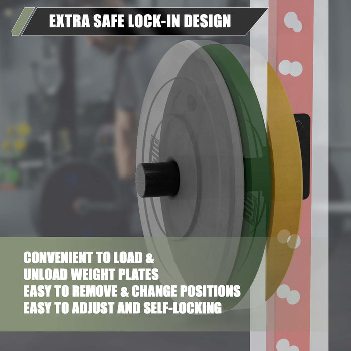 Fitness Rack Weight Plates Holder Major Attachment Features