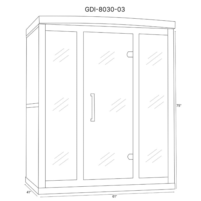 GDI-8030-03 Sauna Dimensions