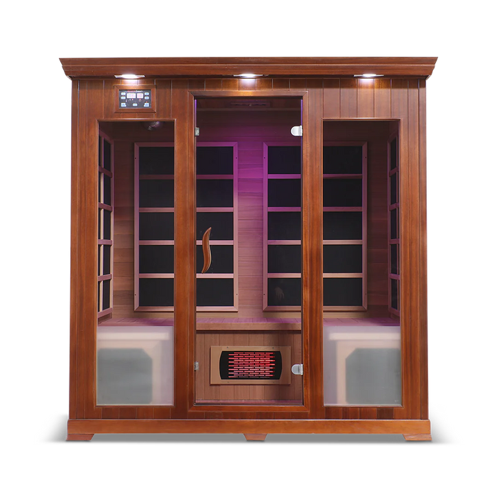 HealthSmart 4-Person FAR Infrared Sauna Cedar Front