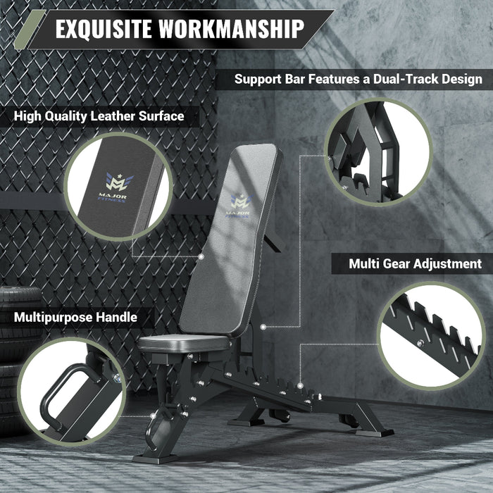 Heavy Duty Adjustable Bench PLT01 Major Fitness