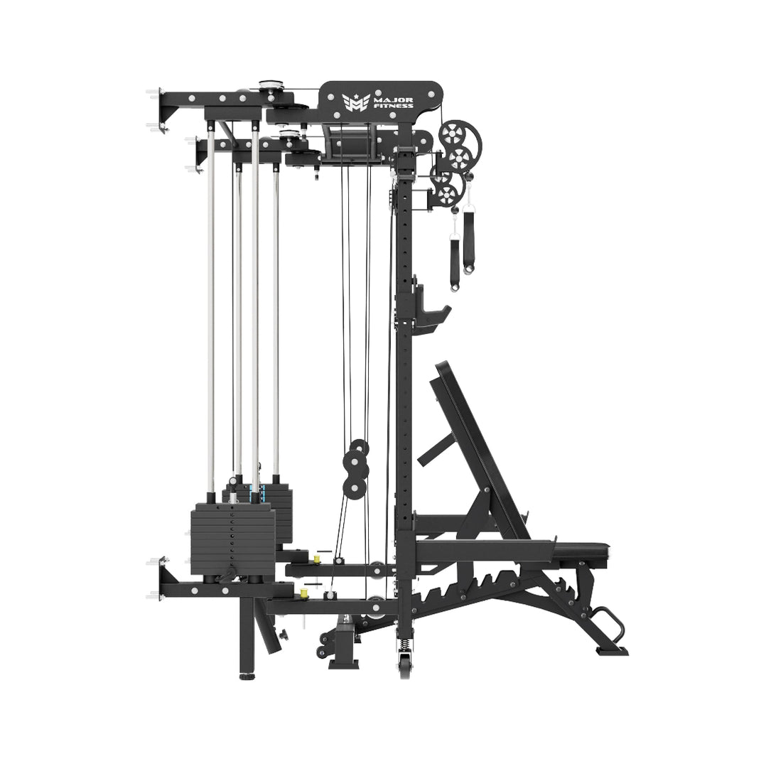 Major Fitness F35 Pro Wall-Mount Folding Power Rack Home Gym — Select ...