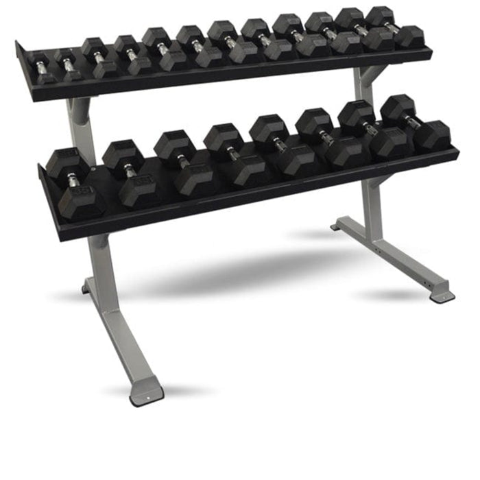Inflight Fitness 69" 2-Tier Dumbbell Rack With Dumbbells