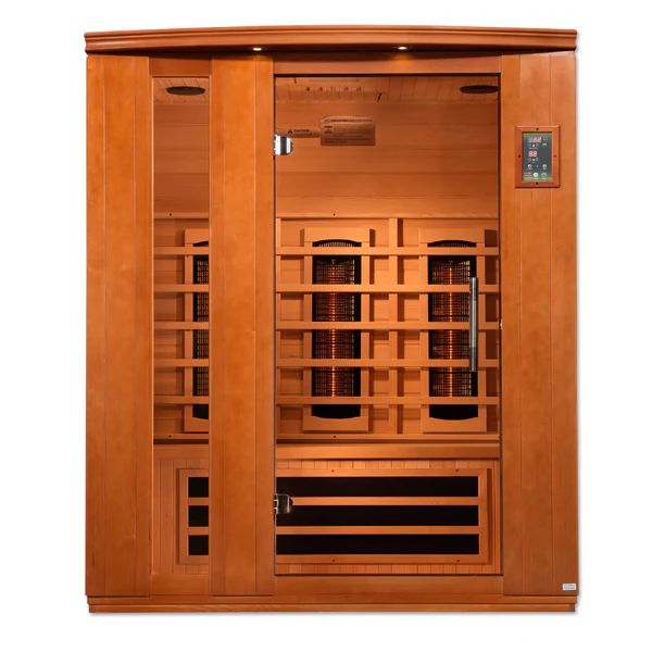 Lugano 3-Person Full Spectrum Infrared Sauna Canadian Hemlock