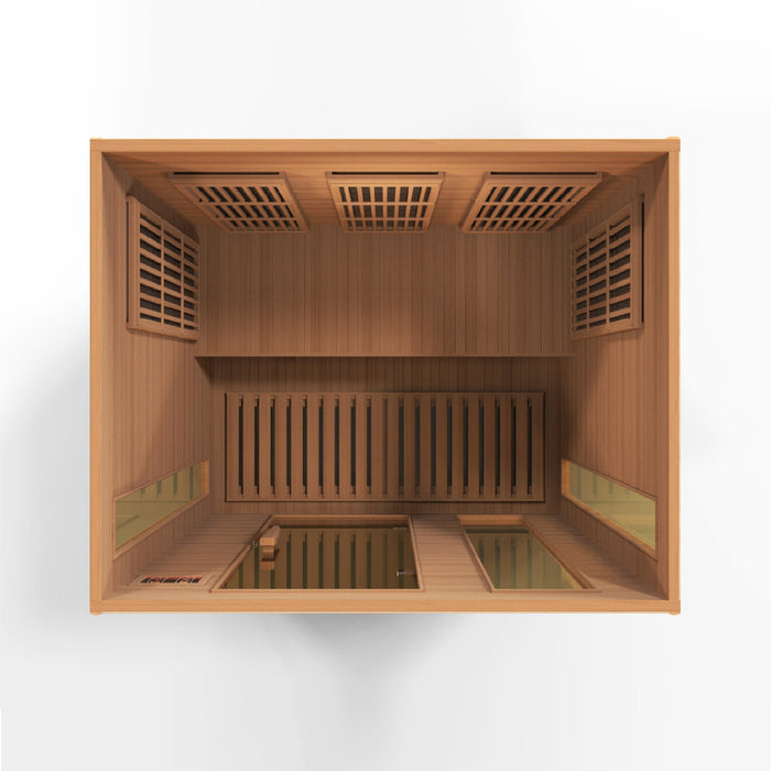 MX-K306-01 CED Red Cedar Maxxus Sauna Top View