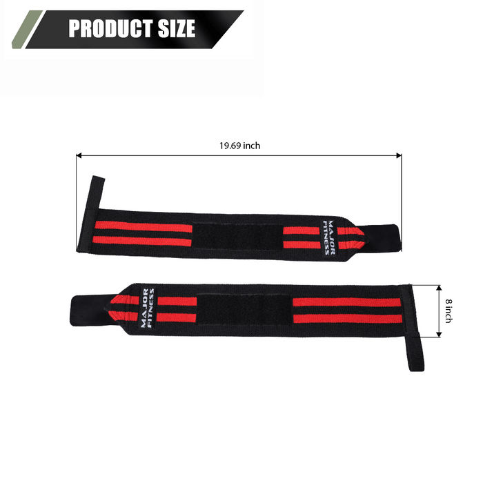 Major Fitness Wrist Wraps Size