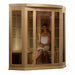 Maxxus 3-Person Corner Unit Low EMF Infrared Sauna Female User