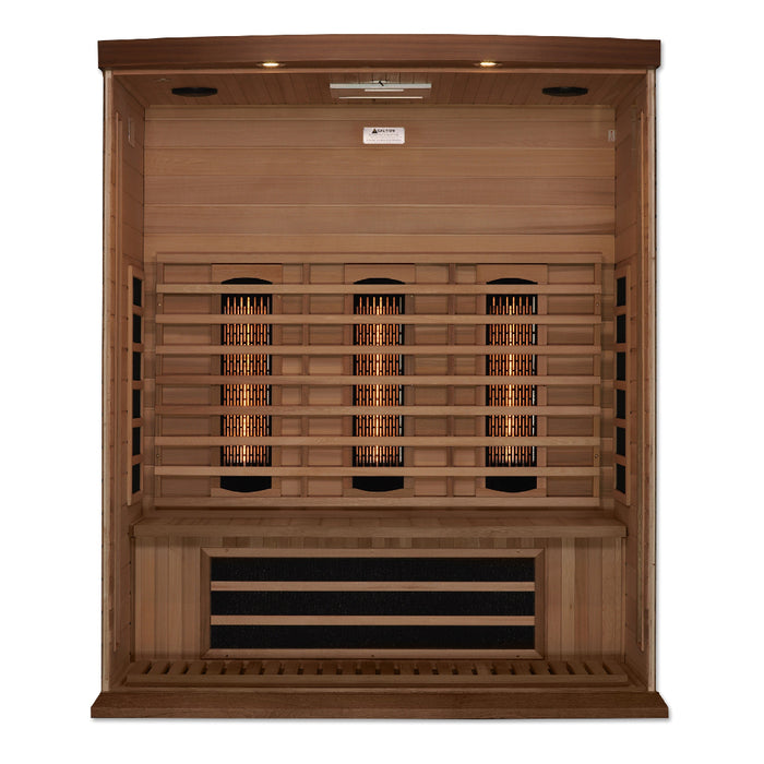 Maxxus 3 Person Full Spectrum Infrared Sauna Interior