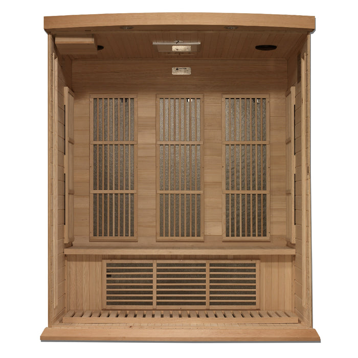 Maxxus 3-Person Near Zero EMF Under 2MG Sauna Interior