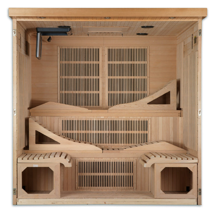 Monaco 6-Person Ultra Low EMF Far Sauna Interior