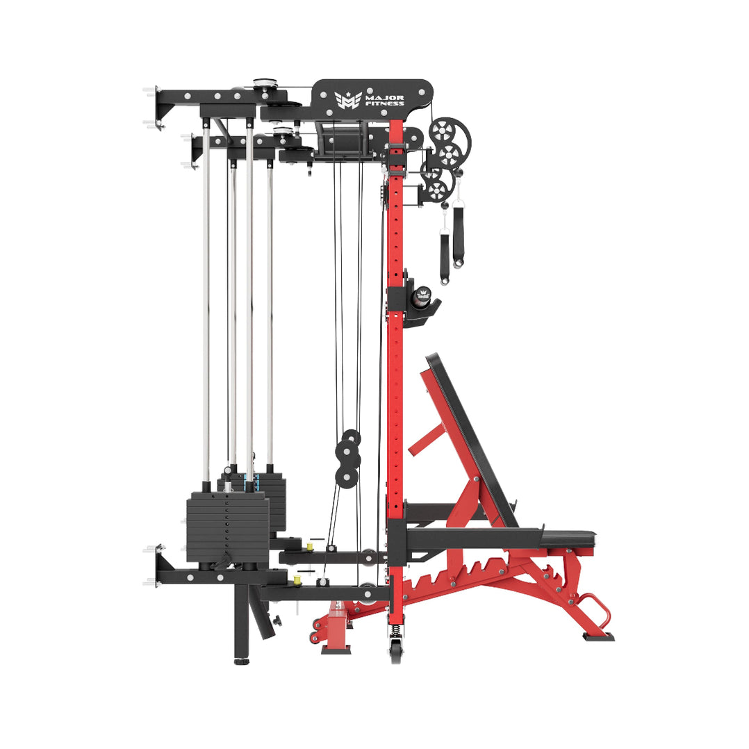 Major Fitness F35 Pro Wall-Mount Folding Power Rack Home Gym — Select ...