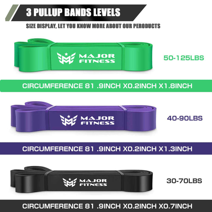 Pull Up Training Bands Major Fitness Workout Gear