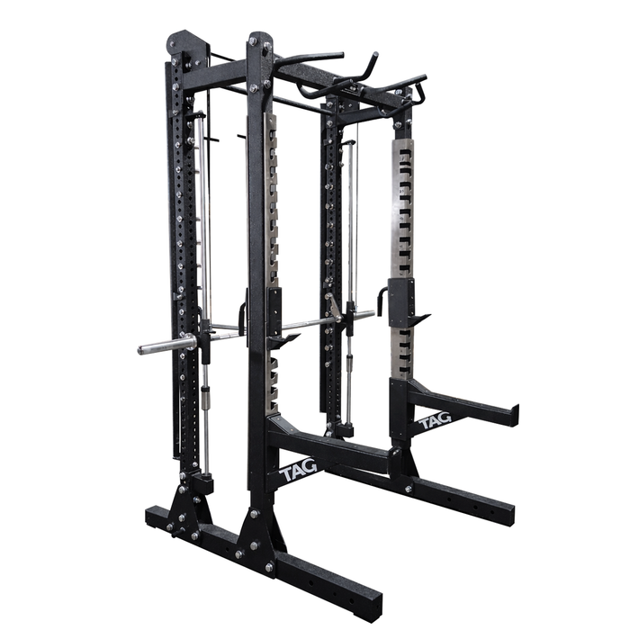 TAG Fitness SS1 Stainless Steel Half Rack with Smith Machine