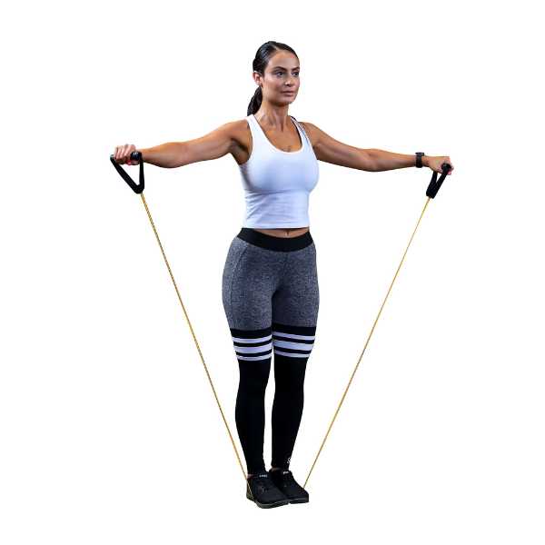 Resistance Tube Lateral Raise Exercise