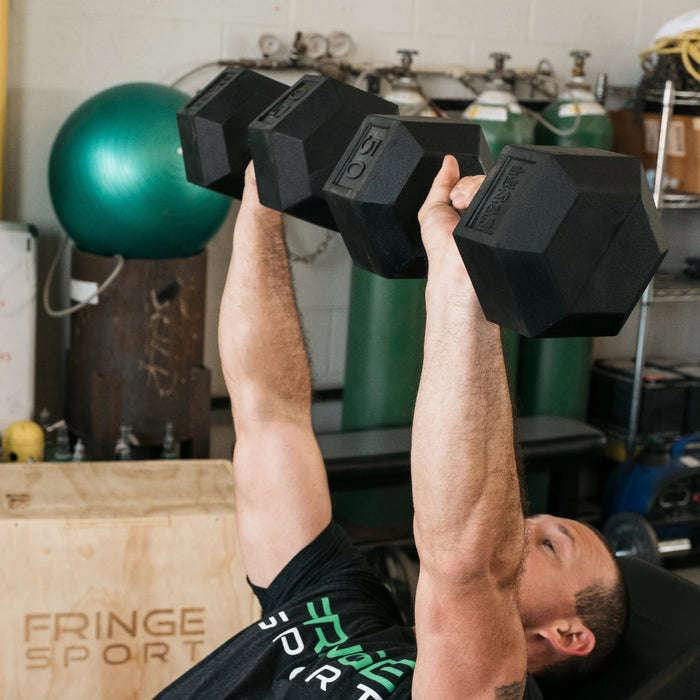 Rubber Coated Hex Dumbbells Exercise