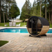 SaunaLife Model EE6G 4-Person Sauna Barrel By The Pool