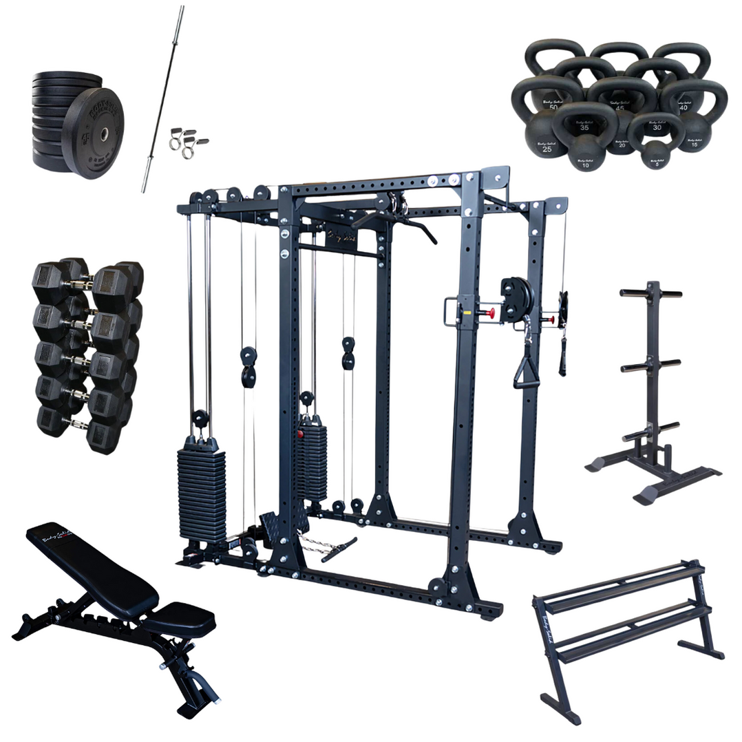 Elite Functional Trainer Power Rack Strength Bundle For Sale — Select ...